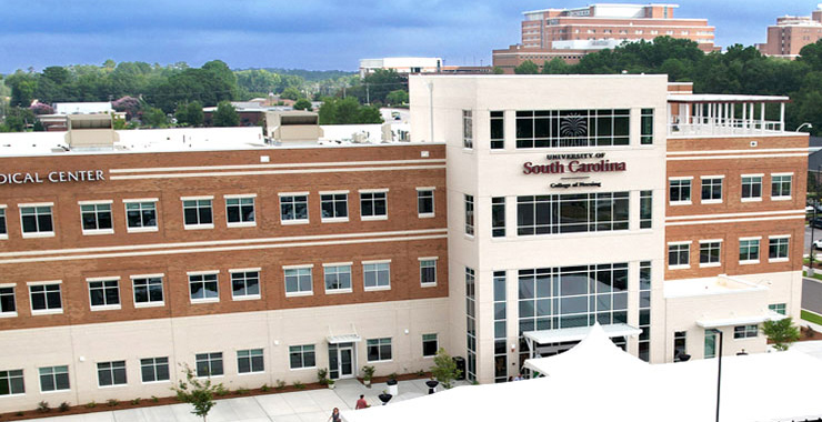 University of South Carolina's College of Nursing building exterior.